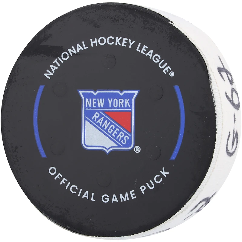 Kevin Labanc New Jersey Devils Game-Used Goal Puck vs. New York Rangers on October 1, 2024 - First of Two Goals Scored