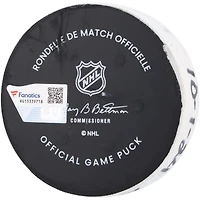 Kevin Labanc New Jersey Devils Game-Used Goal Puck vs. New York Rangers on October 1, 2024 - First of Two Goals Scored