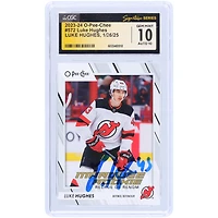 Luke Hughes New Jersey Devils Autographed 2023-24 Upper Deck O-Pee-Chee #572 CGC Fanatics Witnessed Authenticated 10/10 Rookie Card