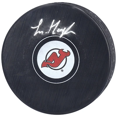 Luke Hughes New Jersey Devils Autographed Hockey Puck