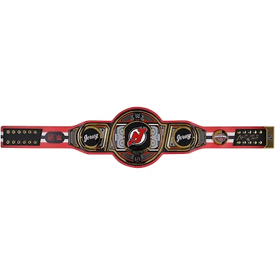 Luke Hughes New Jersey Devils Autographed WWE Legacy Title Belt with "Lets Go Devils" Inscription