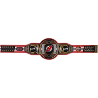 Luke Hughes New Jersey Devils Autographed WWE Legacy Title Belt with "Lets Go Devils" Inscription