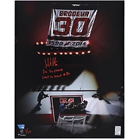 Martin Brodeur New Jersey Devils Autographed 16" x 20" Jersey Retirement Ceremony Photograph with Multiple Inscriptions