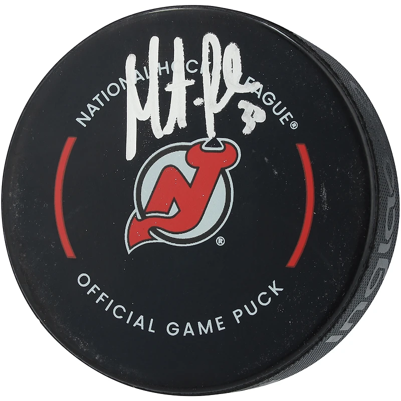 Martin Brodeur New Jersey Devils Autographed Official Game Puck