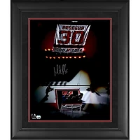 Martin Brodeur New Jersey Devils Framed Autographed 16" x 20" Jersey Retirement Night Banner Raising Photograph