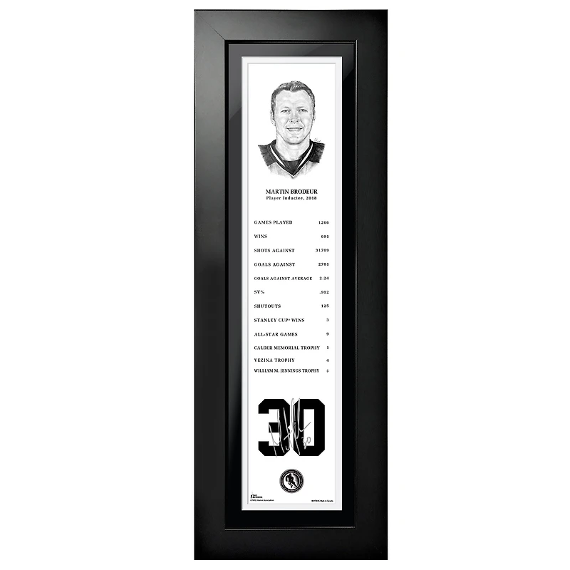 Martin Brodeur Devils du New Jersey - Legends Line 6'' x 22'' Photo encadrée