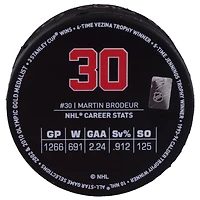 Martin Brodeur New Jersey Devils Unsigned 2018 Hall of Fame Hockey Puck - Édition limitée de 2018
