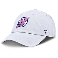 Men's Fanatics  White New Jersey Devils Authentic Pro Hockey Fights Cancer Adjustable Hat