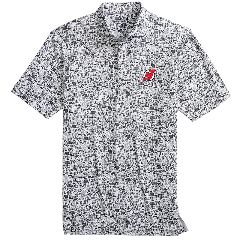 Men's johnnie-O  Black/White New Jersey Devils Slapshot Polo