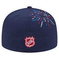 Men's New Era  Navy New Jersey Devils Americana Fireworks 59FIFTY Fitted Hat