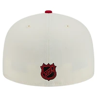 Casquette ajustée bicolore chromée 59FIFTY New Era blanche pour homme des Devils du Jersey