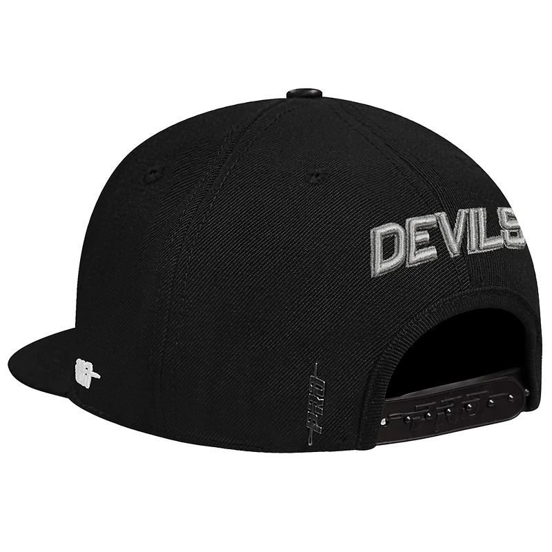 Casquette Snapback New Jersey Devils French Terry Pro Standard Crème/Noir pour homme