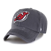 Men's '47  Charcoal New Jersey Devils Weathered Clean Up Adjustable Hat