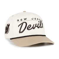 Casquette ajustable New Jersey Devils « 47 Natural/Beige » pour homme, modèle « Neutral Terrain Hitch Rope ».