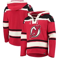 Men's '47  Red New Jersey Devils Superior Lacer Hoodie