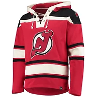 Men's '47  Red New Jersey Devils Superior Lacer Hoodie