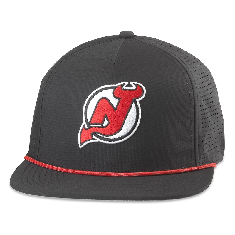 Casquette ajustable Buxton Pro Tech pour homme American Needle Black New Jersey Devils