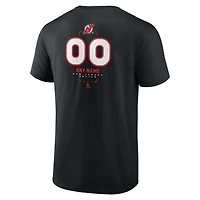 Men's Black New Jersey Devils Custom Midfielder T-Shirt