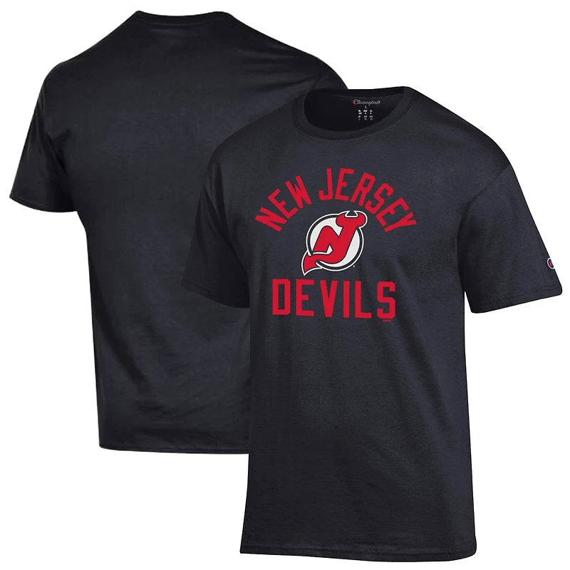 Men's Champion  Black New Jersey Devils Primary Logo T-Shirt