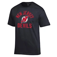 Men's Champion  Black New Jersey Devils Primary Logo T-Shirt