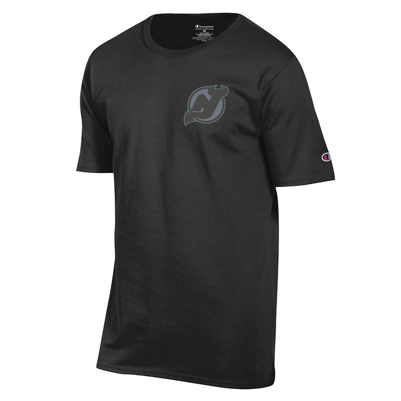T-shirt noir ton sur Champion Devils du New Jersey pour homme