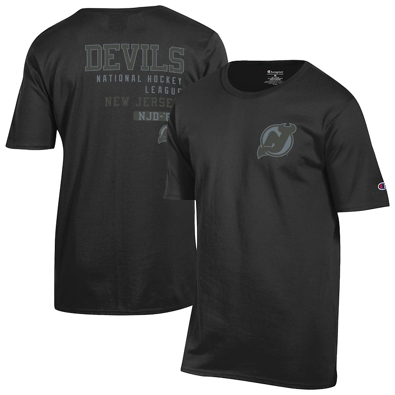 T-shirt noir ton sur Champion Devils du New Jersey pour homme