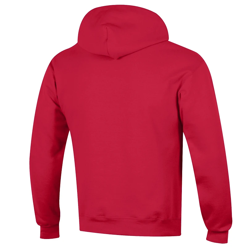 Men's Champion Red New Jersey Devils Primary Logo 1-Hit Pullover Hoodie