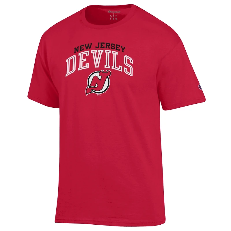 Men's Champion Red New Jersey Devils Primary Logo T-Shirt