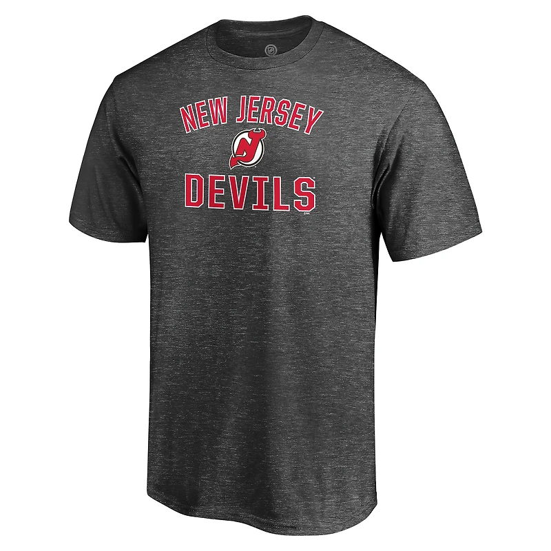 T-shirt anthracite pour homme avec motif Victory Arch des Devils du New Jersey