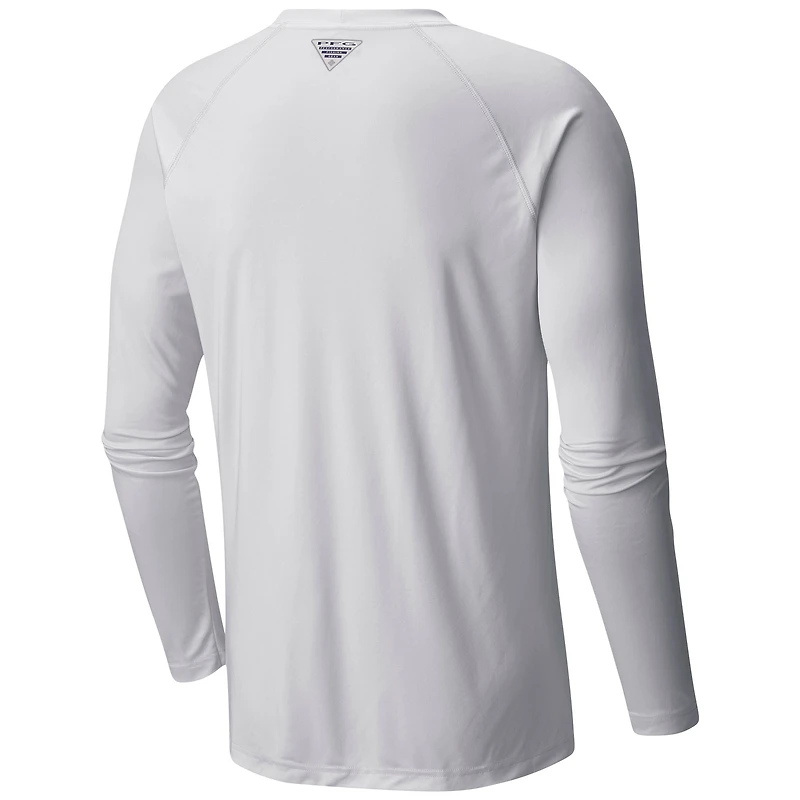 T-shirt Columbia White New Jersey Devils Terminal Tackle Omni-Shade Raglan pour hommes