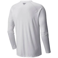 T-shirt Columbia White New Jersey Devils Terminal Tackle Omni-Shade Raglan pour hommes