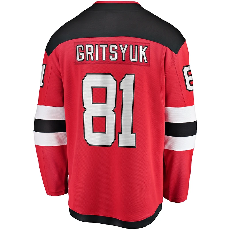 Maillot domicile rouge Breakaway Arseny Gritsyuk des New Jersey Devils pour hommes (Fanatics)