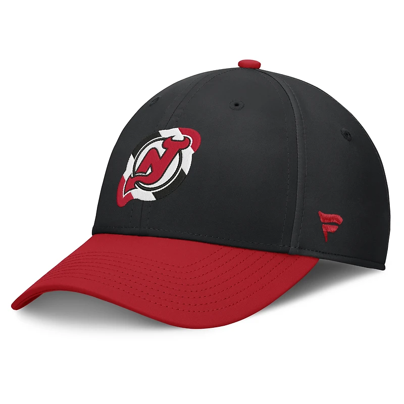 Men's Fanatics  Black/Red New Jersey Devils Flex Fit Hat
