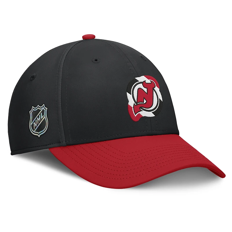 Men's Fanatics  Black/Red New Jersey Devils Flex Fit Hat