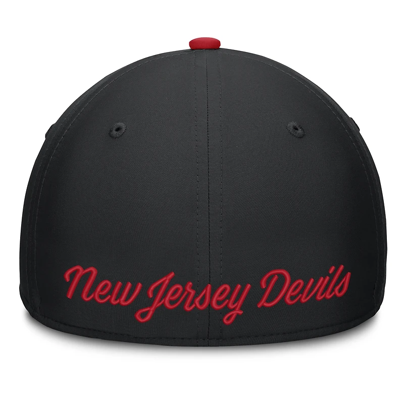 Casquette Flex Fit noire et rouge New Jersey Devils pour homme de Fanatics
