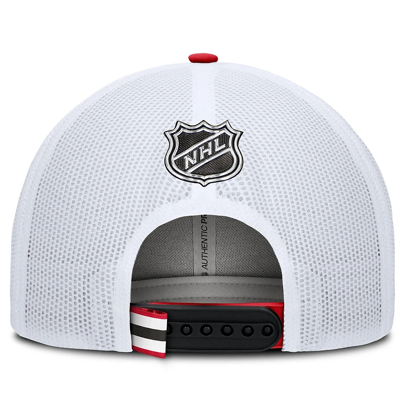 Men's Fanatics Black/White New Jersey Devils Authentic Pro Rink Trucker Hat