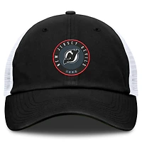 Casquette ajustable Averie Trucker noire/blanche New Jersey Devils Fanatics pour hommes