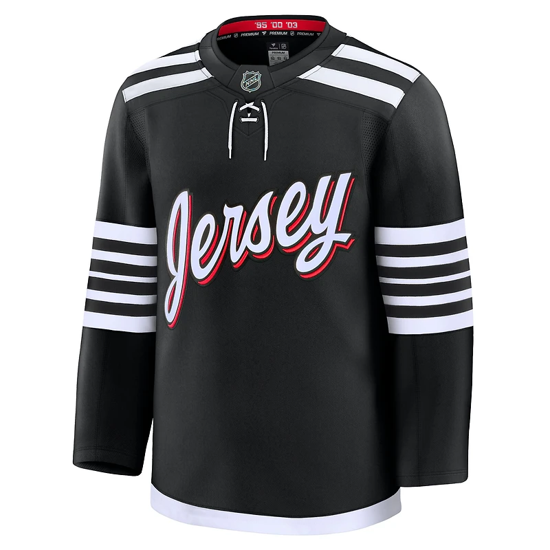 Maillot de qualité supérieure alternatif noir New Jersey Devils Fanatics pour hommes