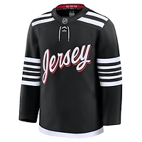 Maillot de qualité supérieure alternatif noir New Jersey Devils Fanatics pour hommes