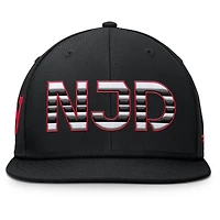 Men's Fanatics Black New Jersey Devils Authentic Pro Alternate Jersey Snapback Hat