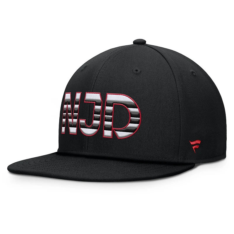 Men's Fanatics Black New Jersey Devils Authentic Pro Alternate Jersey Snapback Hat