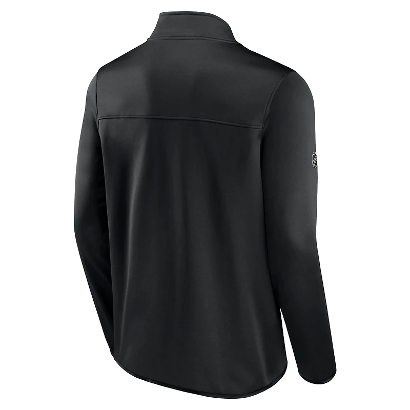Veste entièrement zippée Fanatics noire New Jersey Devils Authentic Pro pour hommes