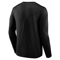 T-shirt d'entraînement à manches longues noir authentique des New Jersey Devils pour homme