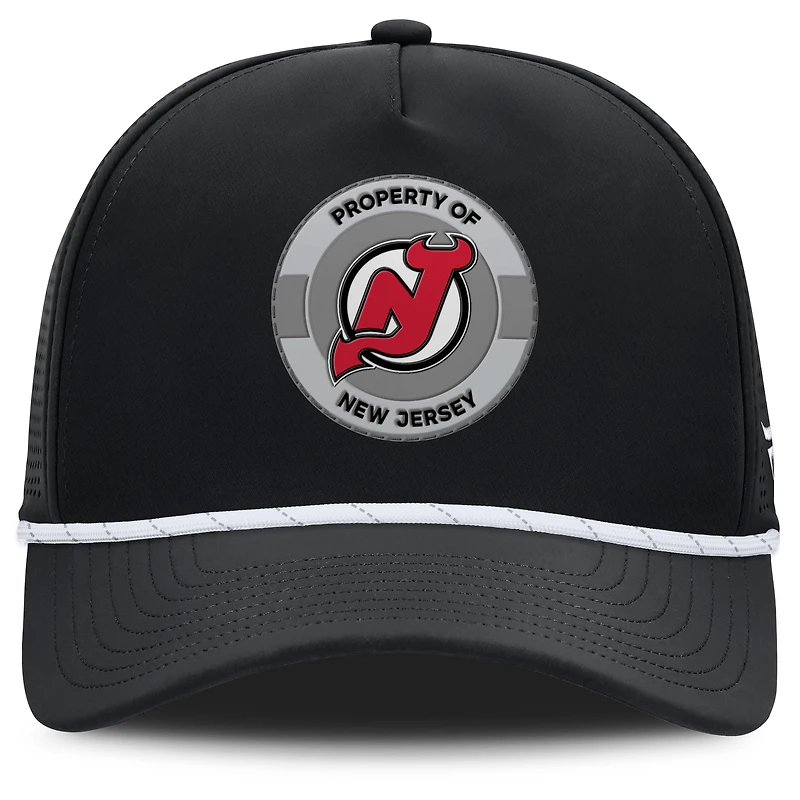 Men's Fanatics Black New Jersey Devils Authentic Pro Rink Adjustable Hat