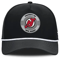 Men's Fanatics Black New Jersey Devils Authentic Pro Rink Adjustable Hat