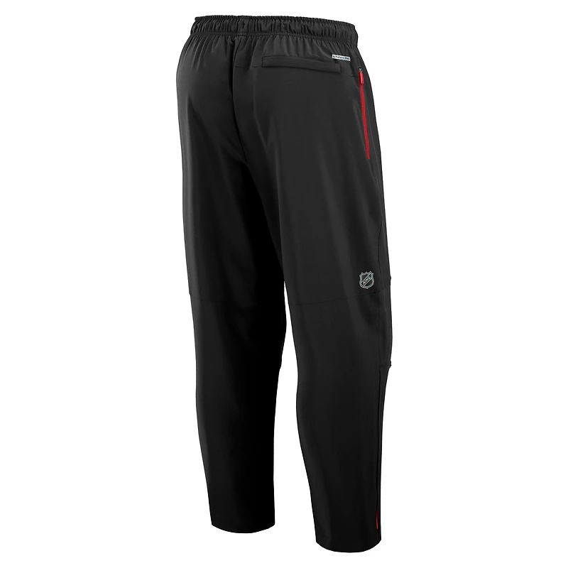 Pantalon d'entraîneur authentique Pro Rink des New Jersey Devils pour homme, noir, Fanatics