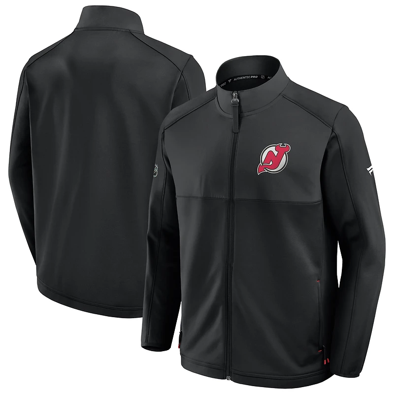 Men's Fanatics Black New Jersey Devils Authentic Pro Rink Full-Zip Jacket