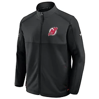 Veste zippée intégrale Pro Rink authentique noire des New Jersey Devils pour homme