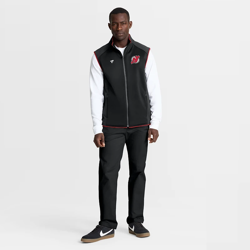 Men's Fanatics Black New Jersey Devils Authentic Pro Rink Full-Zip Vest