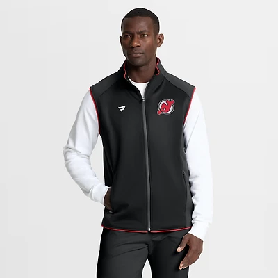 Men's Fanatics Black New Jersey Devils Authentic Pro Rink Full-Zip Vest
